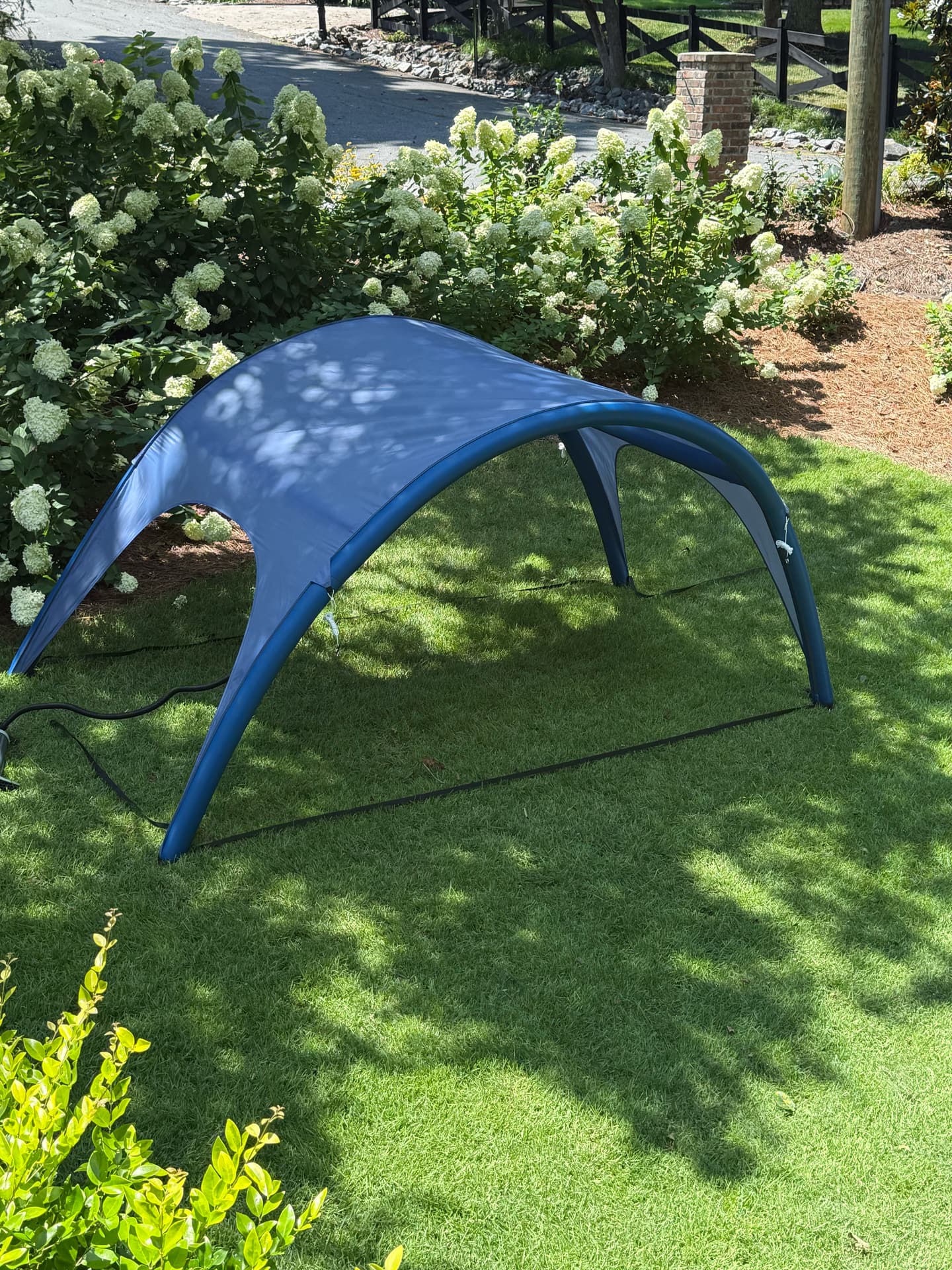 Shady Baby shade canopy in a backyard patio setting